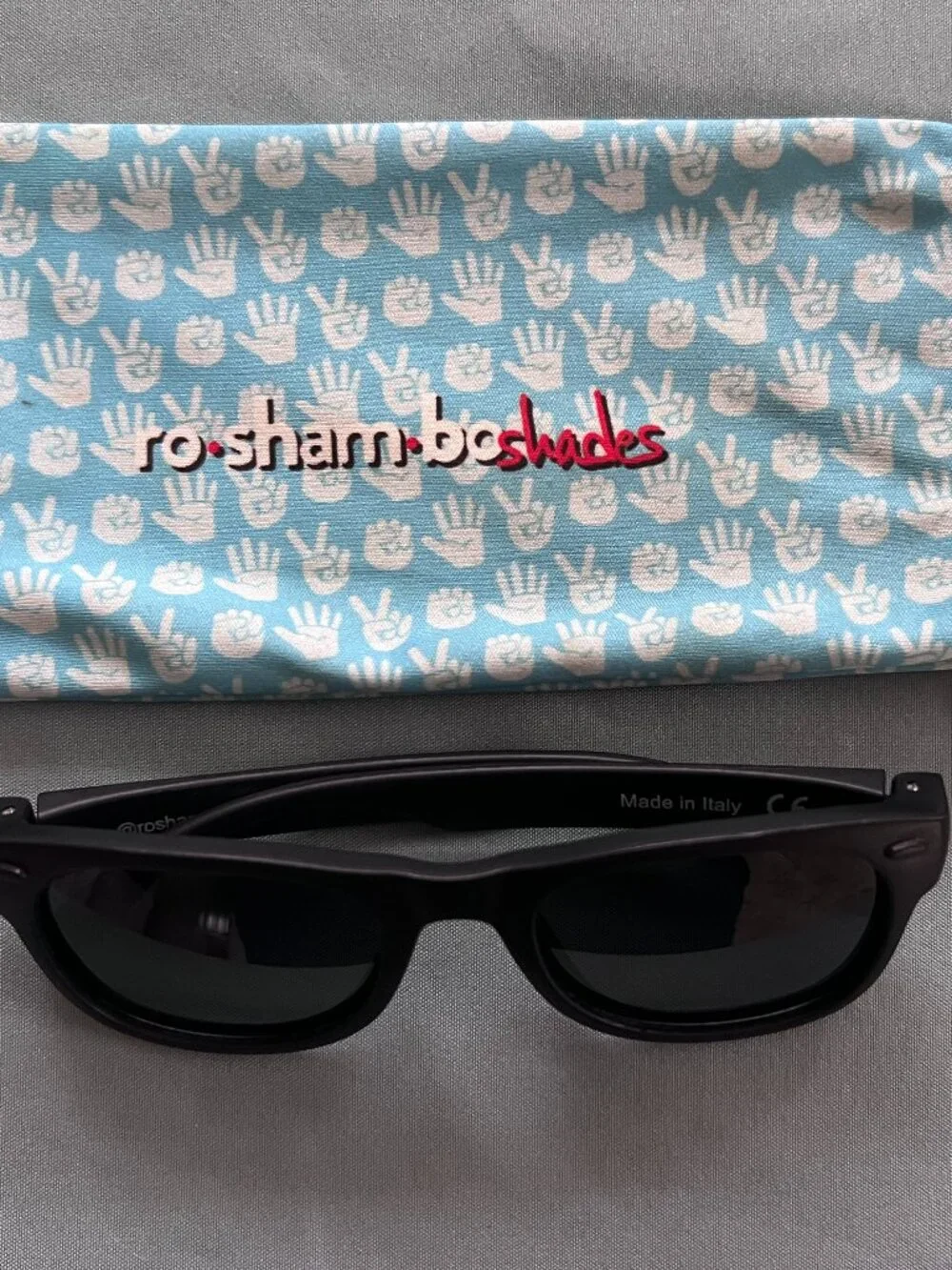 ro•sham•bo Bueller Black Matte Unbreakable Sunglasses & Pouch - Toddler